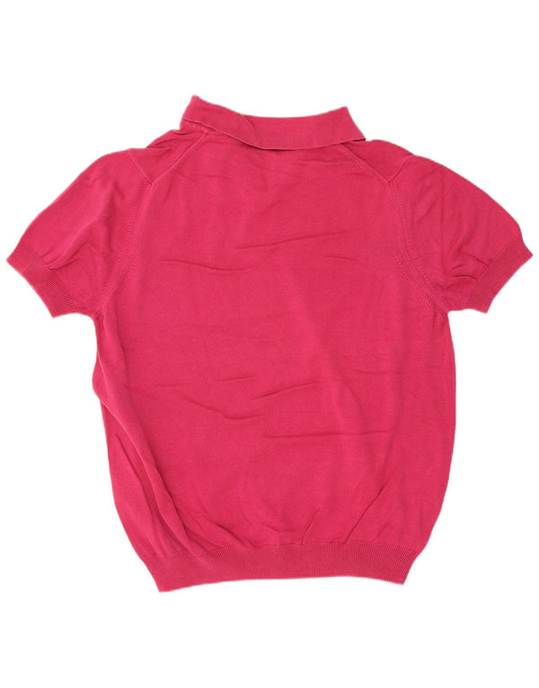 Maglione Zara da uomo a maniche corte con collo alto in cotone rosa medio
