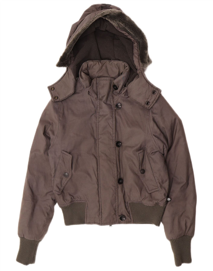 Giubbotto bomber con cappuccio grafico oversize da donna North Sails UK 6 XS Grigio