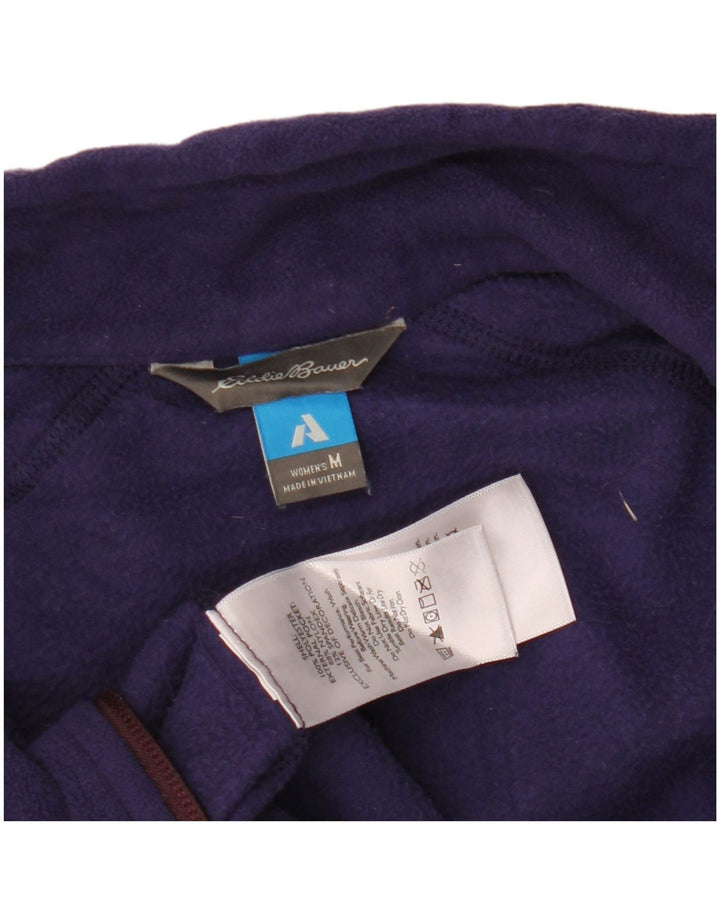 Giacca in pile da donna EDDIE BAUER UK 12 Poliestere color block viola medio