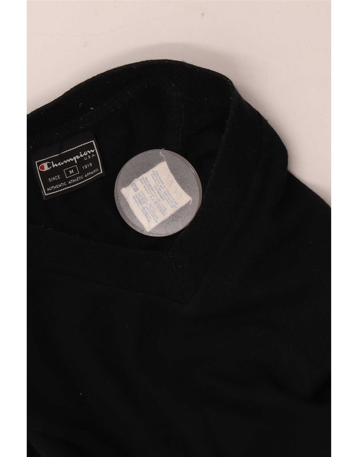 T-shirt da uomo Champion Top in cotone nero medio