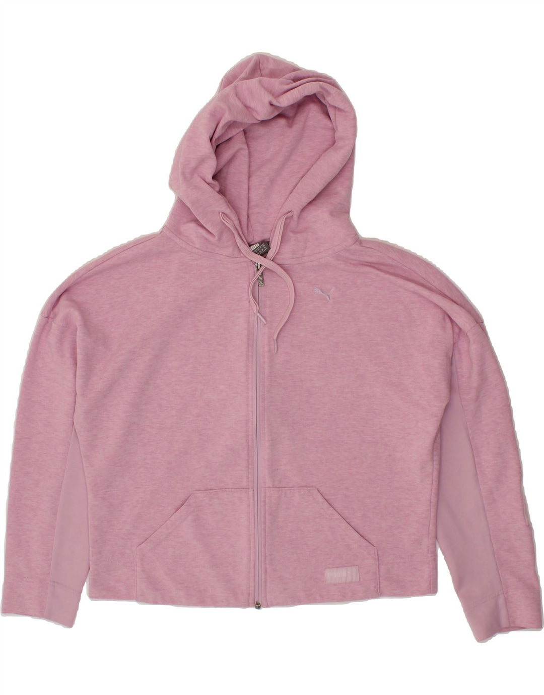 PUMA Womens Oversized Zip Hoodie Sweater UK 10 Small  Pink Polyester Vintage Puma and Second-Hand Puma from Messina Hembry 