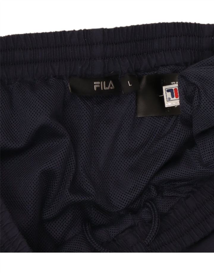 Pantaloni da tuta da uomo Fila Large in poliestere blu navy