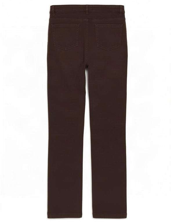 Marks & Spencer Pantaloni casual dritti da donna UK 12 Medium W30 L31 Marrone