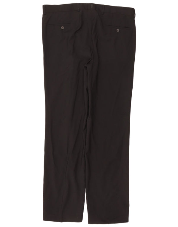 Pantaloni da abito dritti da uomo Hugo Boss W36 L33 neri