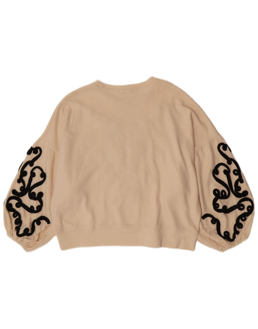 Felpa corta oversize da donna Zara UK 10 piccola beige