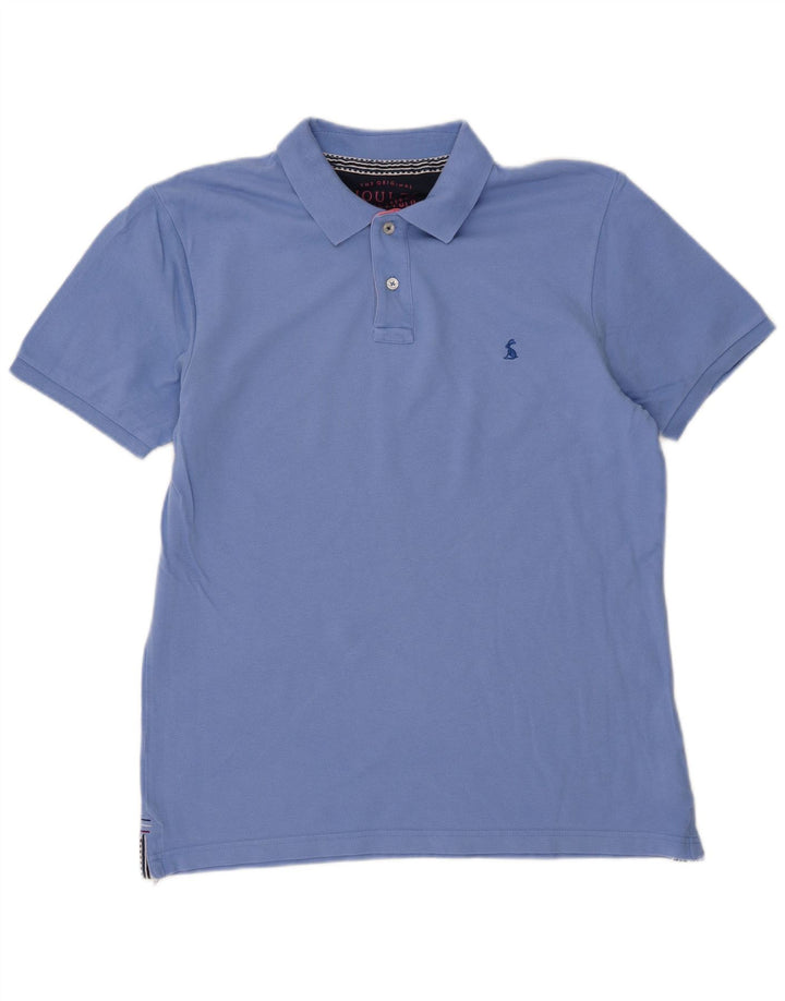 JOULES Mens Classic Fit Polo Shirt Medium Blue Cotton