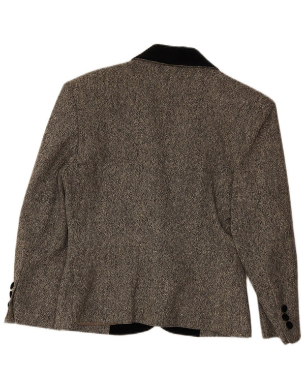 Giacca blazer da donna a 1 bottone Electre UK 10 piccola grigia chiazzata