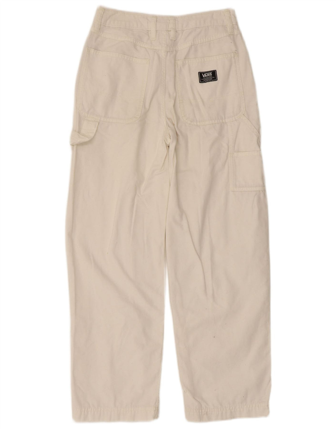 Pantaloni cargo dritti da donna Vans W25 L27 cotone bianco