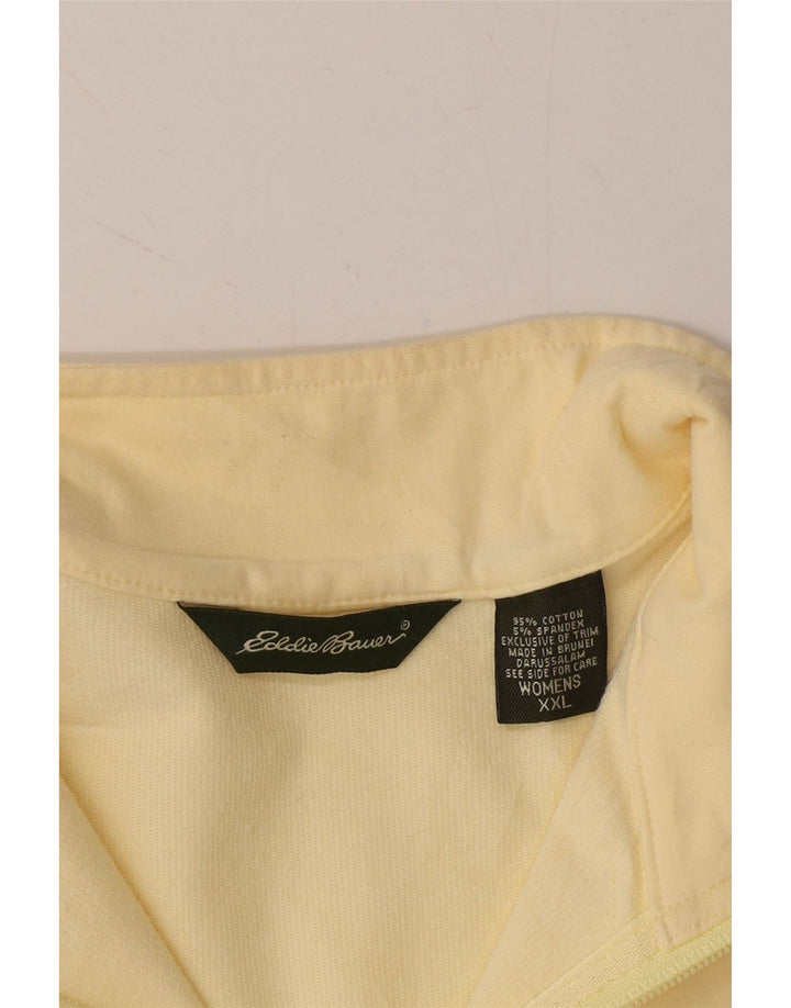EDDIE BAUER Womens Tracksuit Top Jacket UK 20 2XL Yellow Cotton Vintage Eddie Bauer and Second-Hand Eddie Bauer from Messina Hembry 
