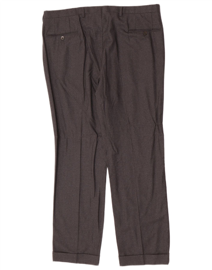 Pantaloni da completo da uomo Kiton con pegging IT 52 XL W38 L30 Grigio