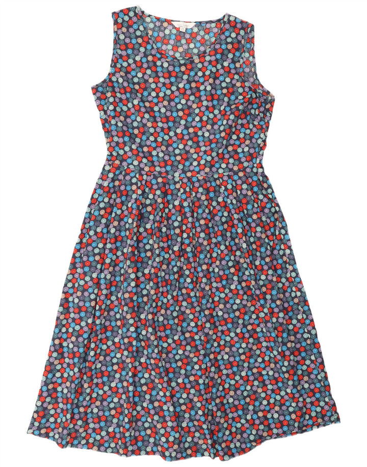 Abito a trapezio da donna Seasalt Cornwall UK 14 grande maculato multicolore