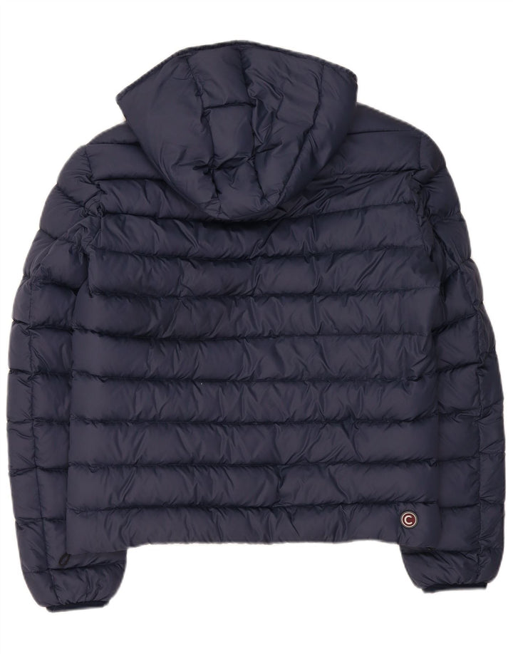 Piumino Colmar Uomo con Cappuccio IT 46 Small Blu Navy Poliammide