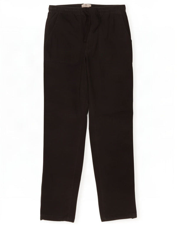 Marks & Spencer Pantaloni chino dritti da uomo W30 L32 Cotone nero
