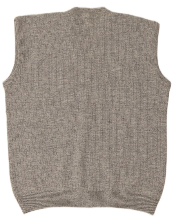 Canotta da uomo VINTAGE Canotta XL Acrilico a righe grigie