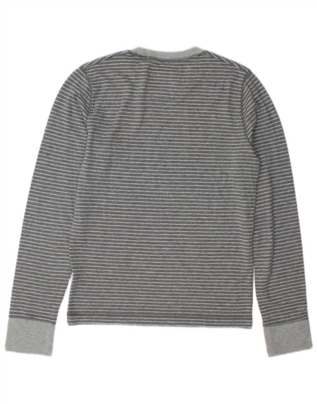 Top Hollister da uomo a maniche lunghe a righe piccole grigie