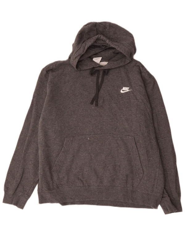 Felpa con cappuccio da uomo Nike Large in cotone grigio