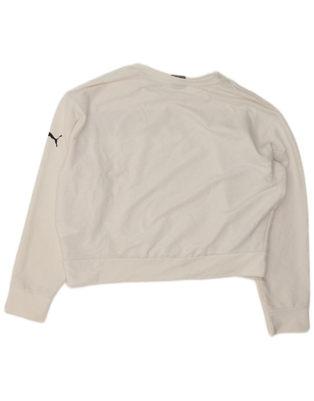 Felpa da donna con grafica corta oversize Puma da donna UK 6 XS bianca