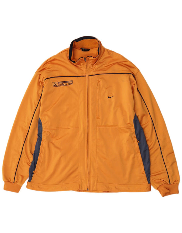 Giacca da ginnastica grafica da uomo Nike UK 45/47 XL Colorblock giallo