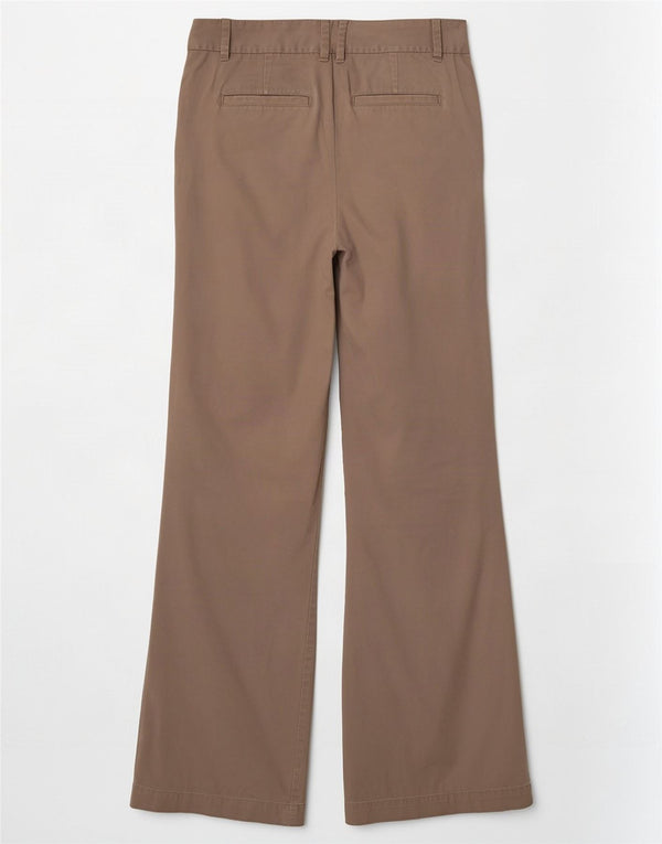 Pantaloni chino svasati da donna Boden UK 10 piccoli W28 L31 cotone grigio
