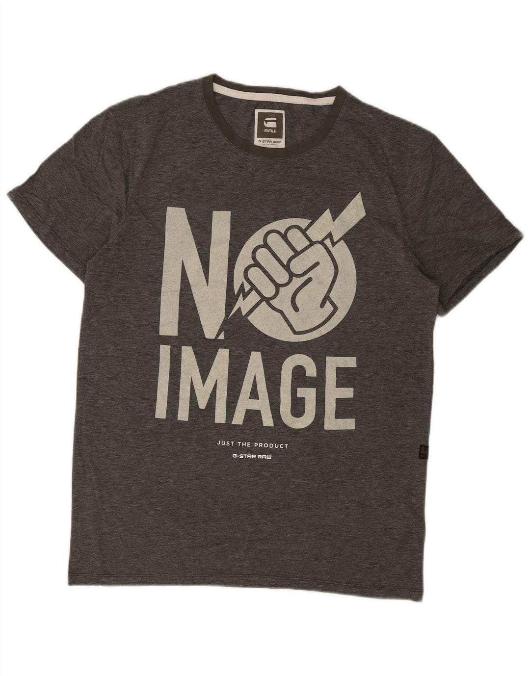 T-shirt grafica da uomo G-STAR Top grande in cotone grigio