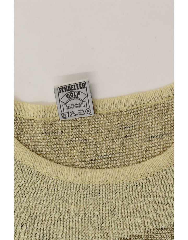 Maglione da donna con scollo a barca con grafica Freya UK 14 Giallo medio