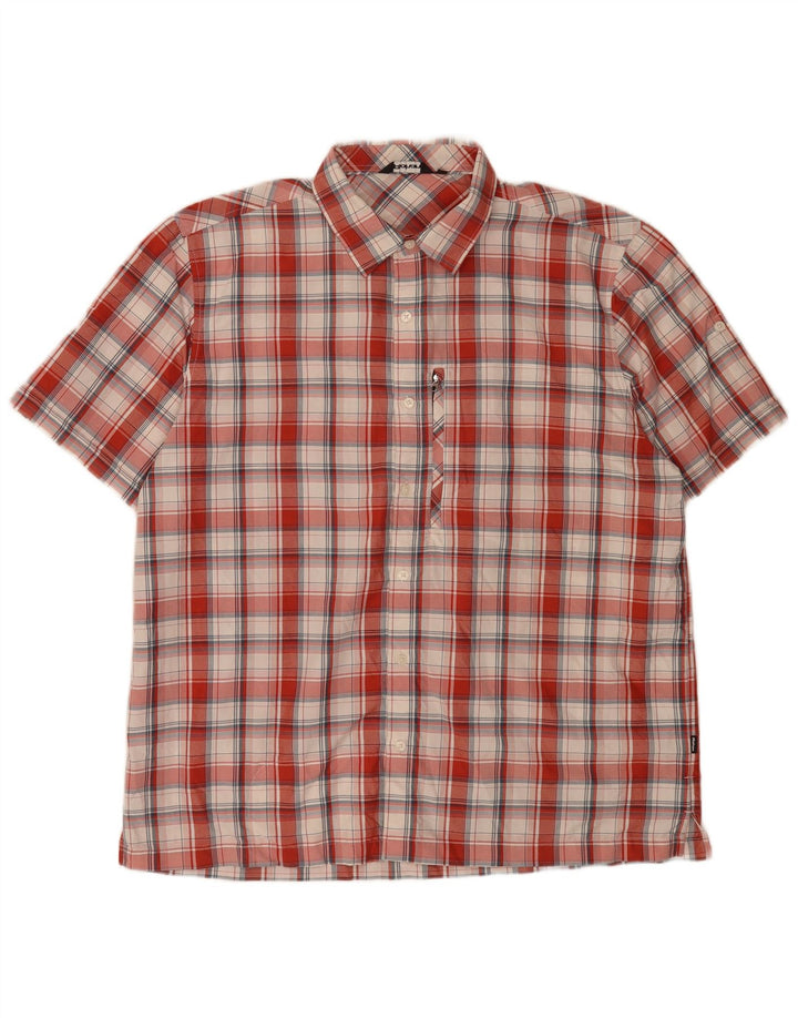 Camicia a maniche corte da uomo Rohan XL a quadri rossi in poliammide