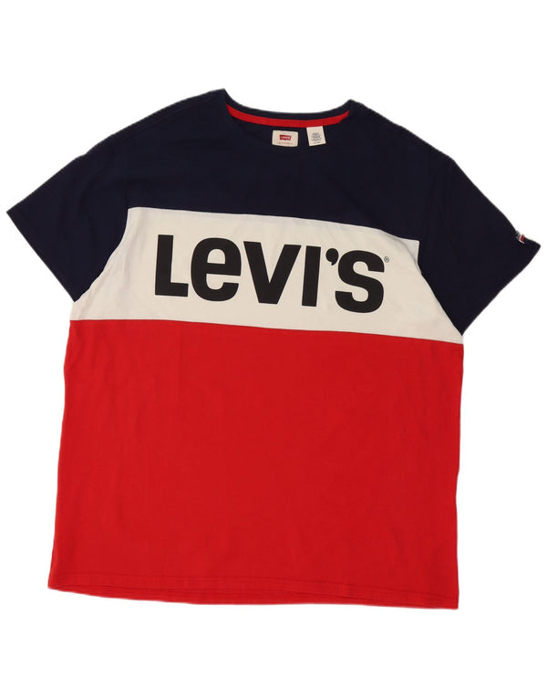 T-shirt grafica da uomo Levi's Top XL in cotone color block multicolore