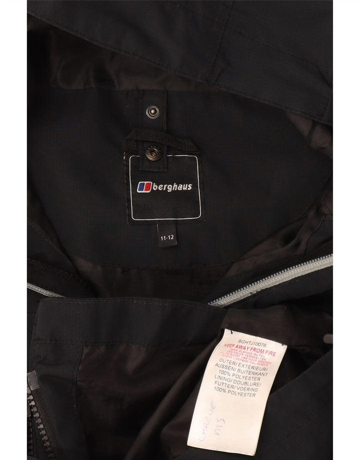 Giacca antipioggia con cappuccio per ragazzi BERGHAUS 11-12 anni in poliestere blu navy