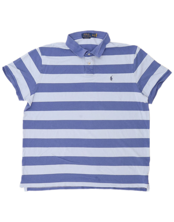 Polo Ralph Lauren da uomo slim fit personalizzata Polo 2XL cotone a righe blu