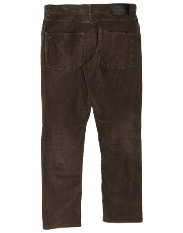 Pantaloni dritti da uomo in velluto a coste White Stuff W32 L29 cotone kaki