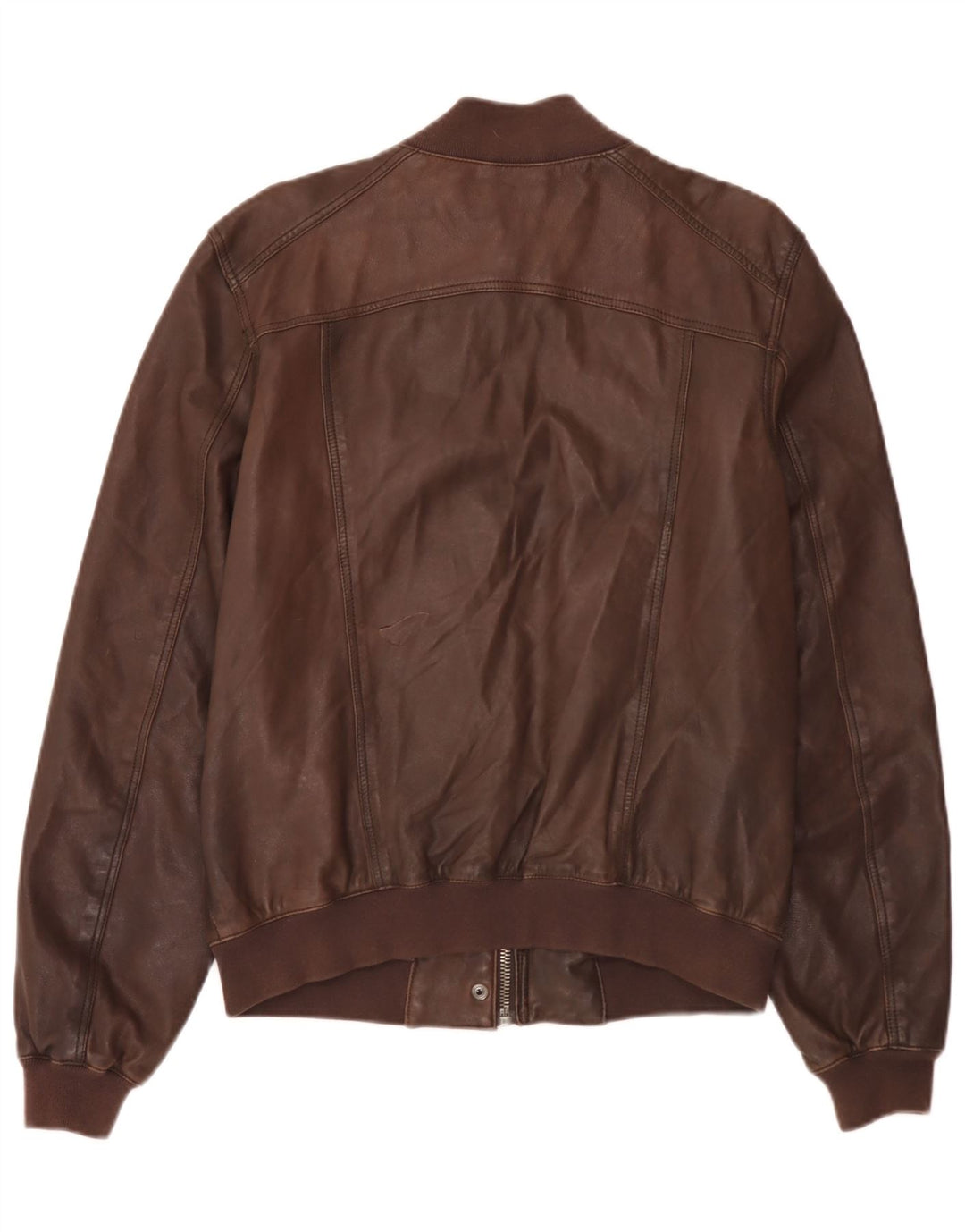 Giacca in pelle vintage da uomo UK 40 grande marrone
