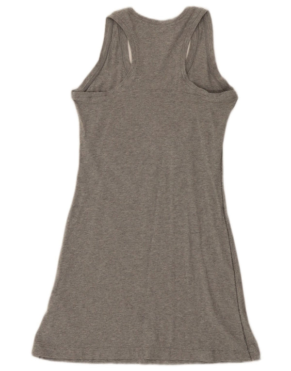 Abito t-shirt senza maniche con grafica Nike da donna US 4/6 piccolo cotone grigio