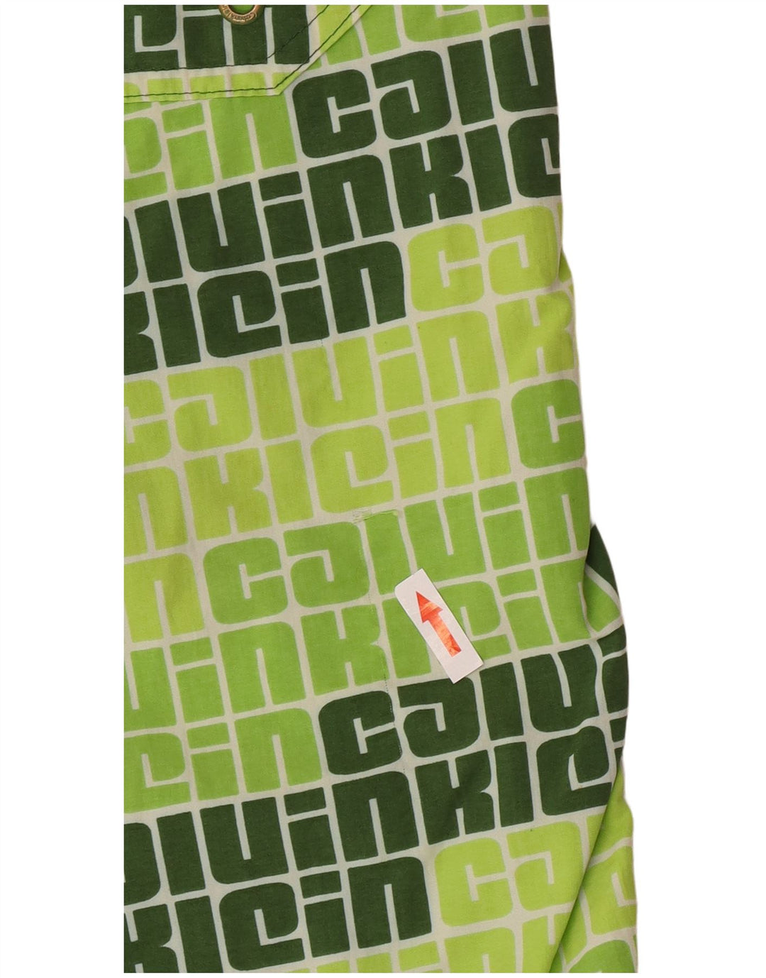 Pantaloncini da bagno grafici da uomo Calvin Klein grandi in nylon verde