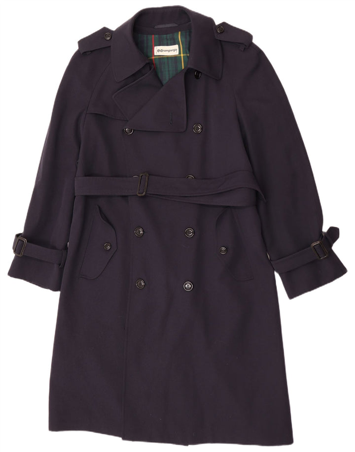 Trench da uomo Sangiorgio UK 38 medio blu navy