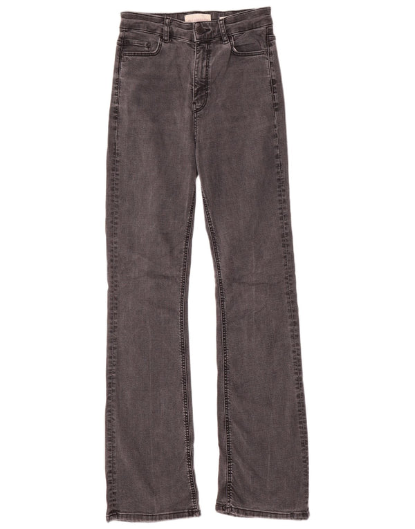 MARKS & SPENCER Jeans slim svasati da donna UK 8 Small W24 L30 Lyocell grigio