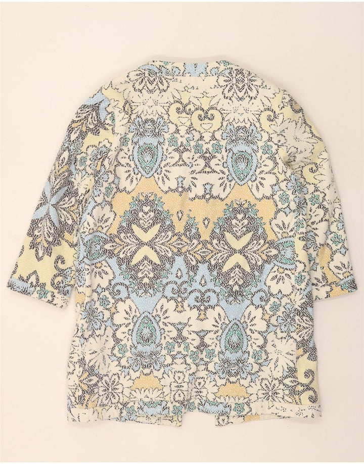 ZARA Womens Overcoat UK 14 Large Multicoloured Floral Vintage Zara and Second-Hand Zara from Messina Hembry 