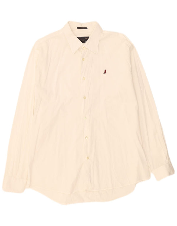 Camicia slim fit da uomo Marlboro Classics 2XL cotone bianco sporco