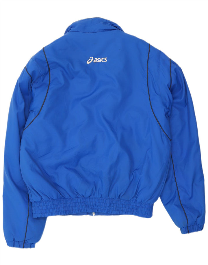 Giacca da ginnastica da uomo Asics, giacca grande, in nylon blu