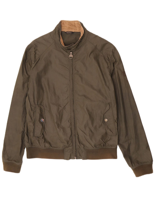 Barbour Giacca bomber da moto da uomo UK 42 XL Khaki Poliammide