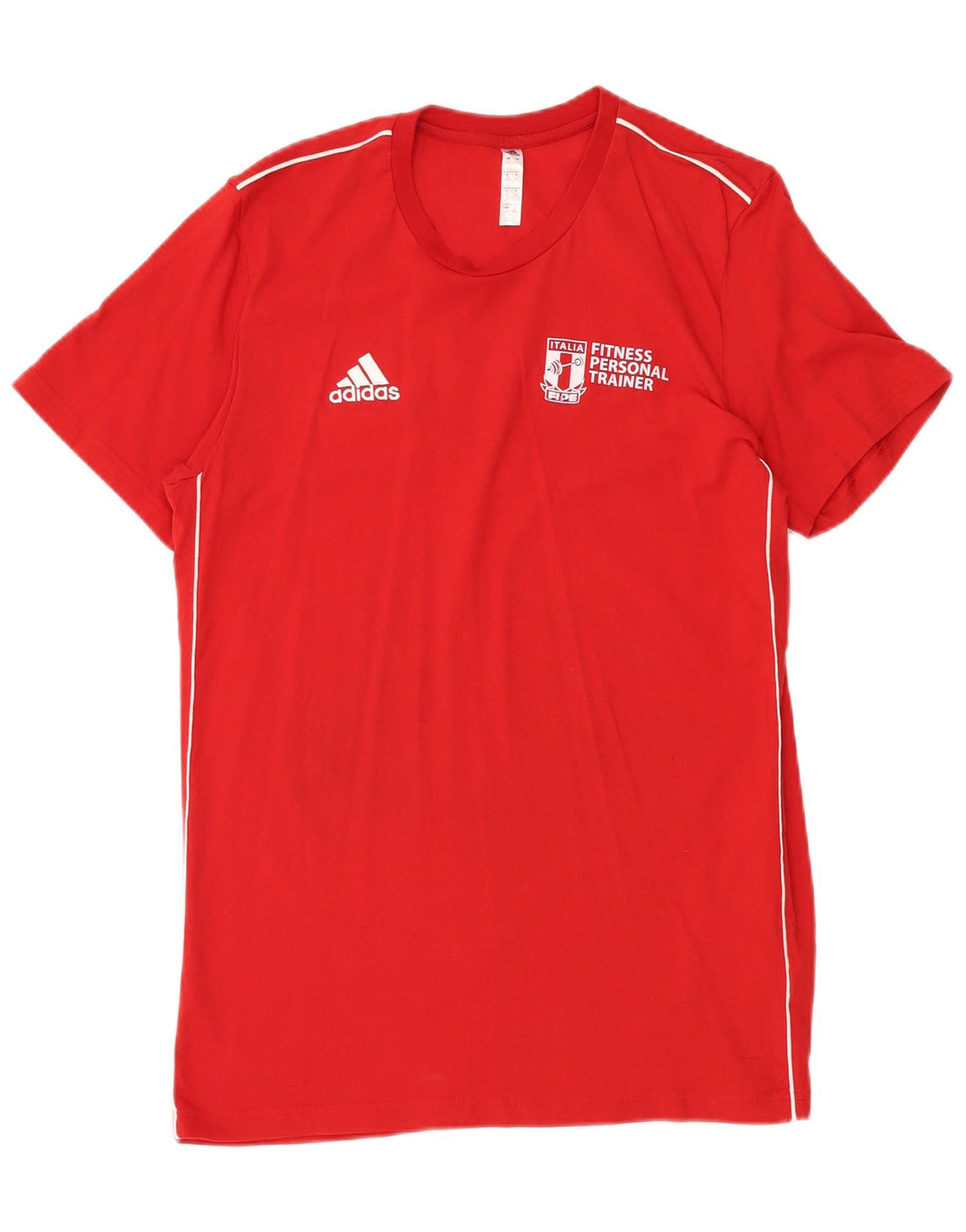 T-shirt grafica ADIDAS da uomo Italia Top grande in cotone rosso