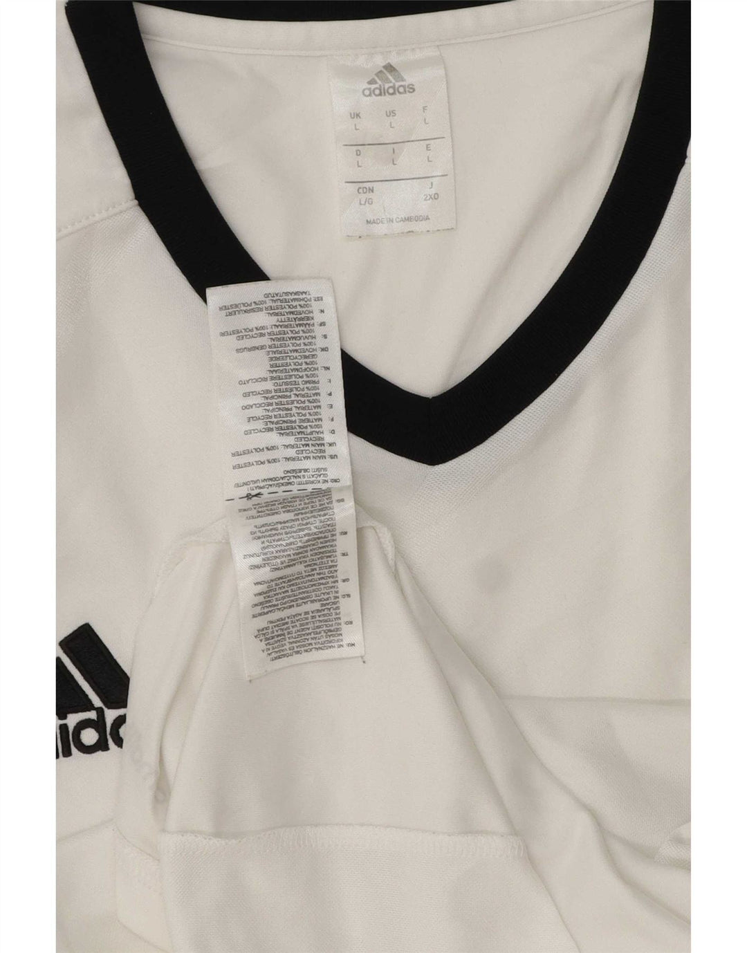 T-shirt Adidas Climalite da uomo, grande, in poliestere bianco