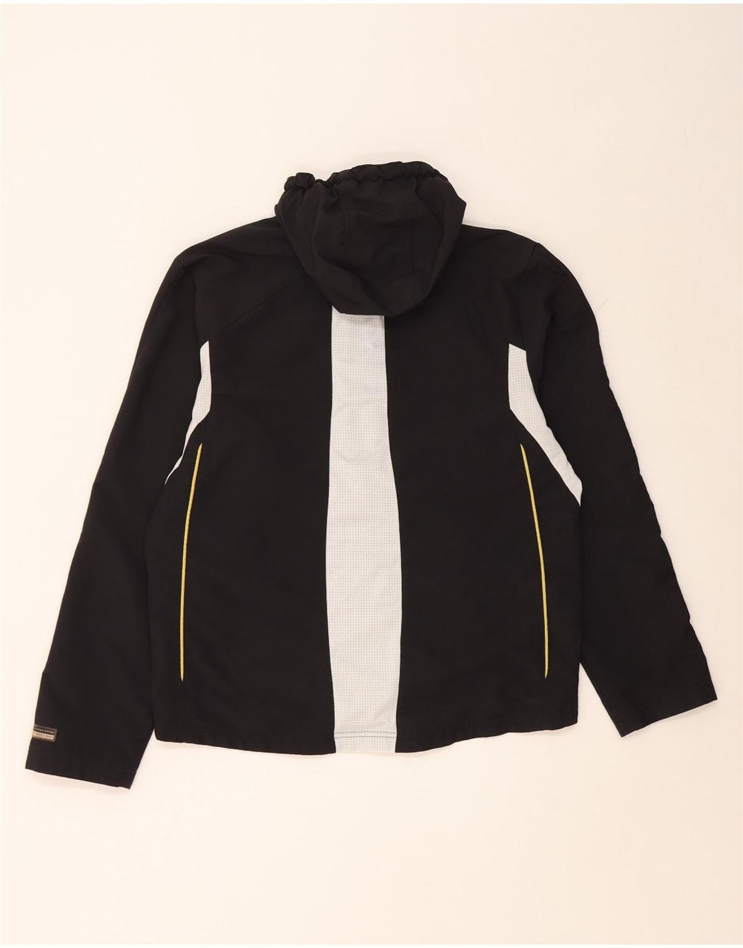 Giacca da ginnastica da uomo con cappuccio Adidas, giacca media in poliestere color block nero