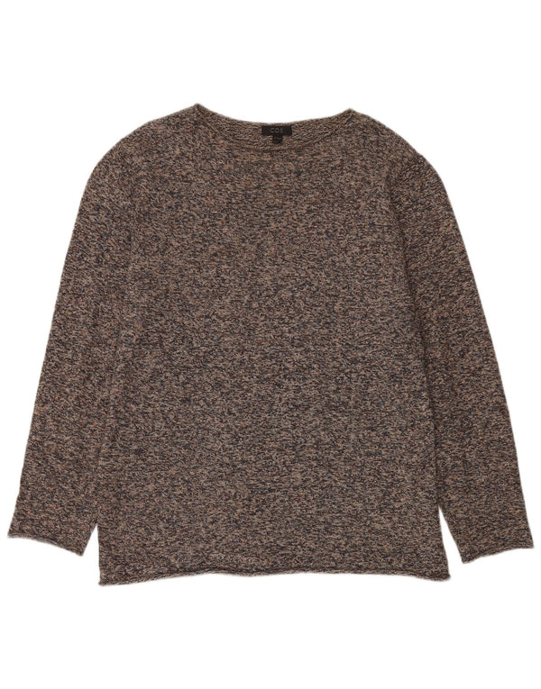 Maglione maglione oversize con scollo a barca da donna Cos UK 14 Marrone medio screziato