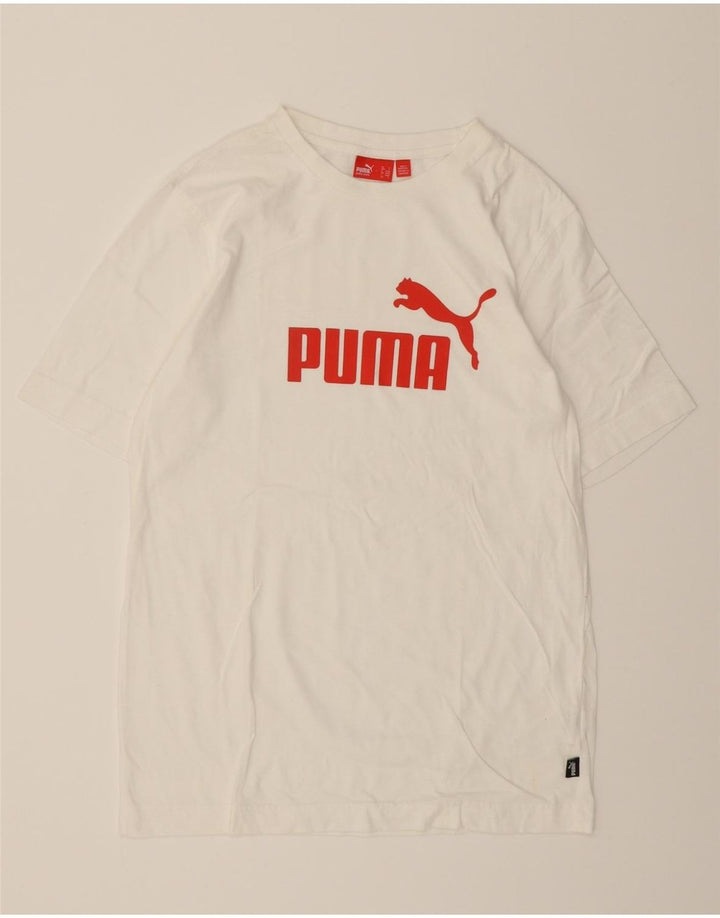 PUMA Mens Graphic T-Shirt Top Small White Cotton Vintage Puma and Second-Hand Puma from Messina Hembry 
