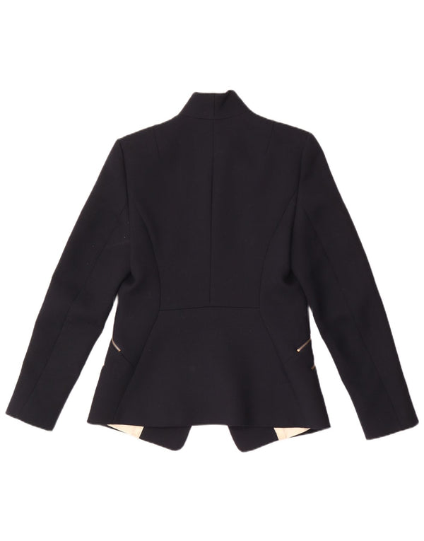 Giacca blazer da donna a 1 bottone Reiss UK 10 piccola in poliestere blu navy