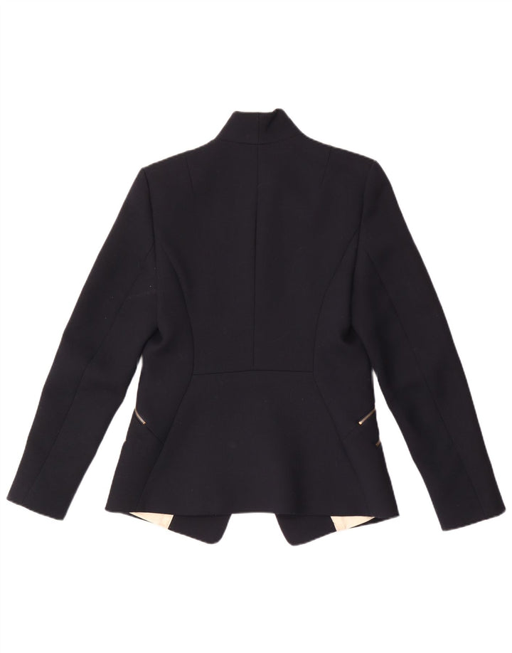 Giacca blazer da donna a 1 bottone Reiss UK 10 piccola in poliestere blu navy