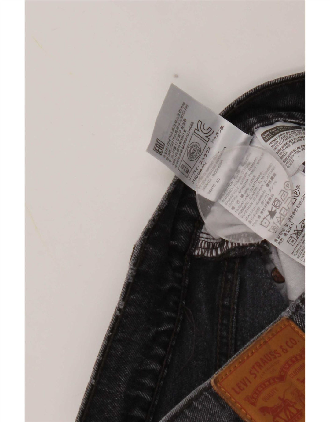Jeans dritti da donna Levi's W27 L26 cotone grigio