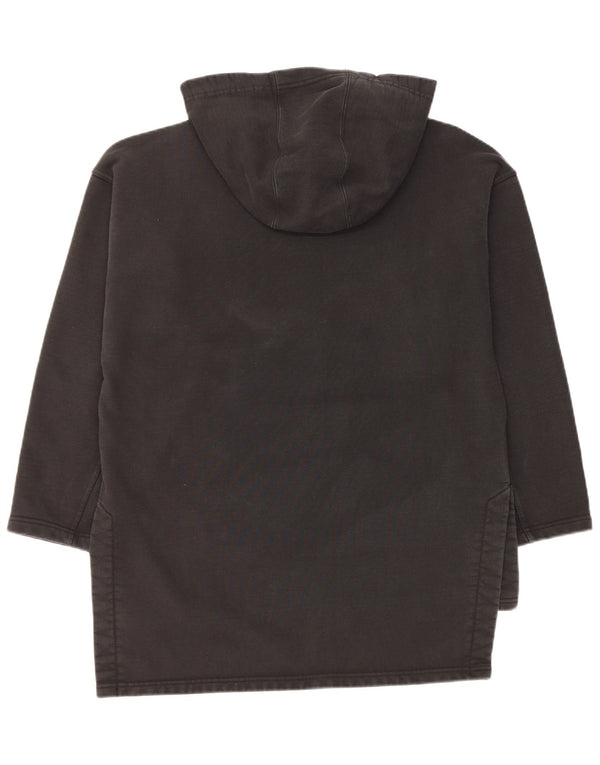 Maglione con cappuccio oversize da donna con linea lunga Adidas UK 10 piccolo cotone nero