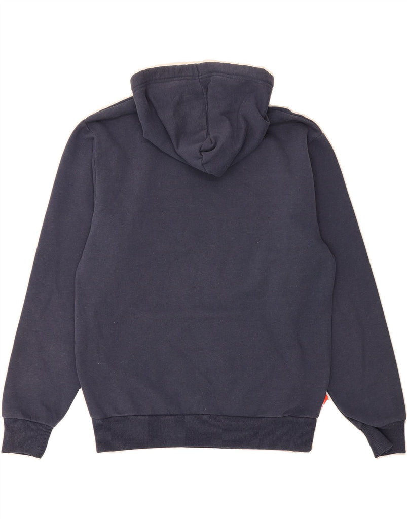 KICKERS Mens Graphic Hoodie Jumper Medium Blue Polyester Vintage Kickers and Second-Hand Kickers from Messina Hembry 