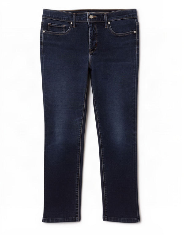Jeans Levi's da donna slim cropped W31 L26 cotone blu navy
